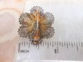 Vintage STERLING SILVER Petite Pin Designer Filigree Flower Brooch Cannetille 925 Mid Century Jewelry Gift, VivianJoel.com