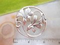 Vintage DANECRAFT STERLING SILVER Lily Flower Brooch Designer Pin 925 Mid Century Jewelry *as is*, VivianJoel.com