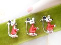 Vintage LOT 3 Mouse Mice Scatter Pin Brooch Set  Figural Petite Enamel Jewelry Gift Mid Century, VivianJoel.com