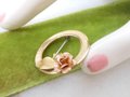 Vintage KREMENTZ Flower Rose Designer Brooch Gold Overlay Pin Petite Classic Jewelry Mid Century Gift, VivianJoel.com