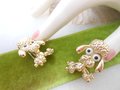 Vintage GERRYS Scatter Poodle Pin Dog Brooch Set Kitschy Cute Figural Mid Century Designer Jewelry Gift, VivianJoel.com