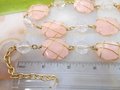 Vintage JOAN RIVERS Necklace Pink Caged Chain Designer Bead Acrylic Lucite Bead Statement Runway Jewelry Gift, VivianJoel.com