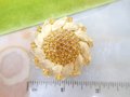 Vintage Sunflower Pin Domed Rhinestone Brooch Gold Plate Flower Pendant Mid Century Jewelry Gift, VivianJoel.com