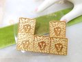 Vintage ANNE KLEIN Lion Logo Brooch Earrings Set Gold Plate Pin Designer Runway Jewelry, VivianJoel.com