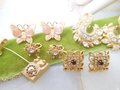 Vintage AVON LOT 5 Earrings Lapel Pin Rhinestone Clip On Pierced Post Snowflake Butterfly Designer Jewelry Gift, VivianJoel.com