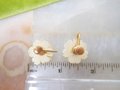 Vintage Rose Gold Fill Earrings Screw Back Carved Flower GF Flower Wedding Jewelry Gift Mid Century, VivianJoel.com