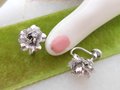 Vintage STAR -ART Sterling Silver Earrings Petite Minimalist Screw Back Tiny Rose Flower Mid Century Designer Jewelry Gift,  VivianJoel.com