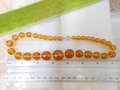 Vintage Art Deco Topaz Ginger Crystal Cut Bead Choker 14.5" Necklace Jewelry Gift Mid Century, VivianJoel.com