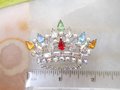 Vintage B DAVID Princess Brooch Crown Pin Rhinestone Pearl Designer Ornate Gift Jewelry Mid Century, VivianJoel.com