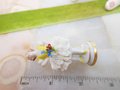 Vintage Dresden Germany Miniature Porcelain Figural Lady Girl Figurine Lace Skirt Dancer *Tattered As Is* Mid Century, VivianJoel.com