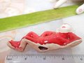 Vintage Red Pixie Elf Ceramic Christmas Anytime Figurine Mid Century Decor Holiday, VivianJoel.com