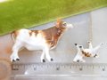 Vintage Cow Mom and Baby Set Miniature Bone China Porcelain Figurine Japan Farmhouse Clutter Mid Century Gift, VivianJoel.com