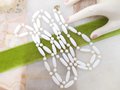 Vintage White Milk Glass Necklace Bead Knotted Spacers Long 48" Flapper Opera Mid Century Jewelry Gift, VivianJoel.com