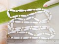 Vintage White Milk Glass Necklace Bead Knotted Spacers Long 48" Flapper Opera Mid Century Jewelry Gift, VivianJoel.com