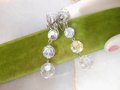 Vintage Chandelier Crystal Earrings Aurora Borealis Dangle Drop Clip On Disco Hollywood Prom Glam Mid Century Jewelry, VivianJoel.com