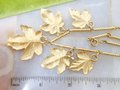 Vintage Leaf Charm Pendant Necklace Maple Dangle Collar Chain  Gold Tone Plate Mid Century Jewelry Gift, VivianJoel.com
