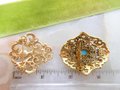 Vintage LOT 2 Ornate Brooch  Pearl Blue Pin Regency Renaissance Victorian Revival Jewelry Gift Mid Century, VivianJoel.com