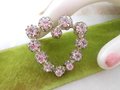 Vintage AUSTRIA Sparkling Crystal Brooch Open Back Rhinestone Heart Pin Valentine Mid Century Jewelry Gift, VivianJoel.com