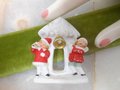 Vintage Caroler GERMANY Miniature Snow Baby Snowbabies Bisque Porcelain Christmas Figurine Mid Century *Flawed As Is*, VivianJoel.com