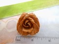Vintage BAKELITE Rose Brooch Flower Deep Carved Pin Art Deco Butterscotch Jewelry Mid Century Gift, VivianJoel.com