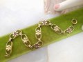 Vintage Gold Fill Flower Bracelet Chain Link Daisy Skinny Chain GF Jewelry Gift Mid Century, VivianJoel.com