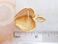 Vintage KREMENTZ Apple Pin Designer Brooch Crystal Rhinestone Gold Overlay Petite Jewelry Mid Century Gift, VivianJoel.com