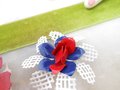 Vintage LOT 2 MOD Patriotic Brooch Enamel Flower Pin Red White Blue USA Daisy Jewelry Gift Mid Century, VivianJoel.com
