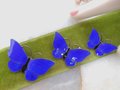 Vintage VOLMER BAHNER Denmark STERLING Silver Butterfly Pin Set Brooch Trio Enamel Blue Guilloche Designer Mid Century, VivianJoel.com