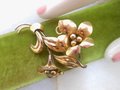 Vintage CARL ART Gold Fill Brooch 12K GF Designer Pin Elegant Lily Flower Mid Century Jewelry Gift, VivianJoel.com