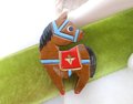 Vintage Horse Brooch Carved Wood Equestrian Pin JAPAN Handpaint Kitsch Rodeo Cowboy Mid Century Jewelry, VivianJoel.com