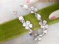 Vintage STERLING SILVER Bracelet Link Dogwood Flower Art Deco Jewelry Mid Century Gift, VivianJoel.com