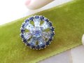 Vintage WEISS Blue Crystal Pin Rhinestone Keystone Brooch Petite Designer Mid Century Wedding Jewelry Gift, VivianJoel.com