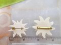 Vintage Edelweiss Scatter Pin Set Artisan Carved Flower Brooch Bovine Bone Handcraft Love Gift Jewelry Mid Century Gift, VivianJoel.com