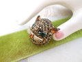 Vintage WEISS Rhinestone Cat Brooch Crystal Kitty Face Pin Designer Mid Century Figural Jewelry Gift *Unsigned*, VivianJoel.com