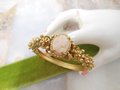 Vintage FLORENZA Victorian Revival Bracelet Clamper Cuff Cameo Pearl Ornate Designer Jewelry Mid Century *As Is*, VivianJoel.com