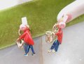 Vintage Petite Marching Band Scatter Pin Figural Brooch Set Enamel Faux Pearl Mardis Gras Saxophone Mid Century Jewelry Gift, VivianJoel.com