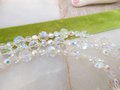 Vintage Art Deco Crystal Bead Necklace Aurora Borealis 3 Strand Collar Graduated Bib Stunner Sparkler Mid Century Jewelry, VivianJoel.com