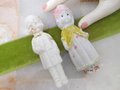 Vintage Lot 2 JAPAN Bisque Doll Miniature Girl Figurine Penny Figural Frozen Charlotte Mid Century Clutter Gift, VivianJoel.com