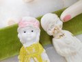 Vintage Lot 2 JAPAN Bisque Doll Miniature Girl Figurine Penny Figural Frozen Charlotte Mid Century Clutter Gift, VivianJoel.com