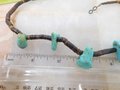 Vintage Turquoise Bead Necklace Collar Chunky Organic Stone Heishi Boho Southwest Organic Mid Century Jewelry Gift, VivianJoel.com