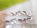 Vintage STERLING SILVER Bracelet Link Dogwood Flower Art Deco Jewelry Mid Century Gift, VivianJoel.com