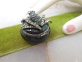 Vintage JAY STRONGWATER Trinket Ring Pill Box Petite Crystal Encrusted Frog Green Enamel Designer Vanity Gift, VivianJoel.com