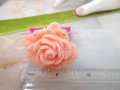Vintage BETSEY JOHNSON Lucite Ring Plastic Rose Flower Rhinestone  Huge Chunky Resin MOD Funky Size 8 Designer Gift, VivianJoel.com