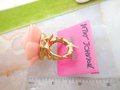 Vintage BETSEY JOHNSON Lucite Ring Plastic Rose Flower Rhinestone  Huge Chunky Resin MOD Funky Size 8 Designer Gift, VivianJoel.com