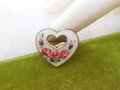 Vintage NORWAY STERLING Silver Pink Rose Heart Enamel Guilloche Brooch Petite Pin OPRO Mid Century Wedding Jewelry Gift, VivianJoel.com