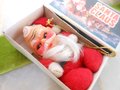 Vintage Santa Ornament Matchbox Christmas Rubber Face Doll Miniature Kitschmas Kitsch HONG KONG Mid Century Gift, VivianJoel.com