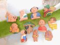 Vintage LOT 11 Figural Pin People Brooch Scatter Artisan Handcraft Clay Petite Unique Jewelry GAU FRANKEN Tinnie Mid Century, VivianJoel.com