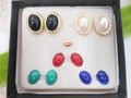 Vintage KJL KENNETH Jay LANE Designer Earrings Interchangeable Set Gold Plate Runway Jewelry *Damage As Is Flawed*, VivianJoel.com