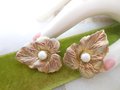 Vintage SARAH COVENTRY Set Chatelaine Sweater Scatter Brooch Earrings Pearl Leaf Chit Chat Designer Jewelry Gift Mid Century, VivianJoel.com