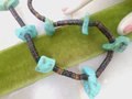 Vintage Turquoise Bead Necklace Collar Chunky Organic Stone Heishi Boho Southwest Organic Mid Century Jewelry Gift, VivianJoel.com